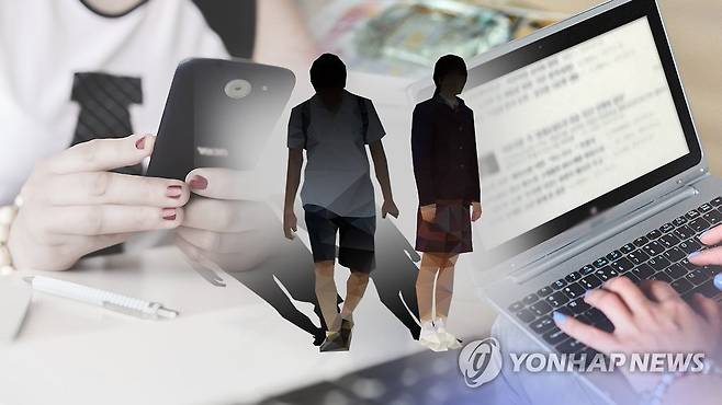 10대 청소년 인터넷 이용 시간 증가 (CG) ※ 기사와 직접 관련이 없는 자료사진입니다. [연합뉴스TV 제공]