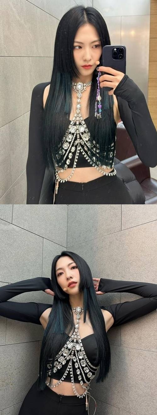 카라 멤버 강지영이 인형 미모를 과시했다. 사진=강지영 SNS