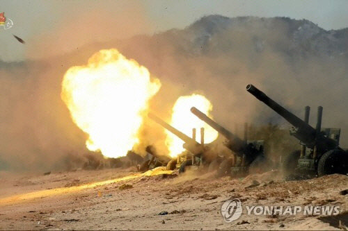 북한군 "적의 모든 도발에 압도적 군사행동으로 대응할 것" [연합뉴스 자료사진]