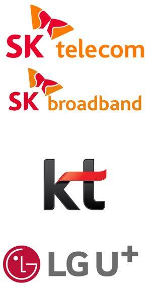 SKT, SKB, KT, LG유플러스 CI. 각사 제공