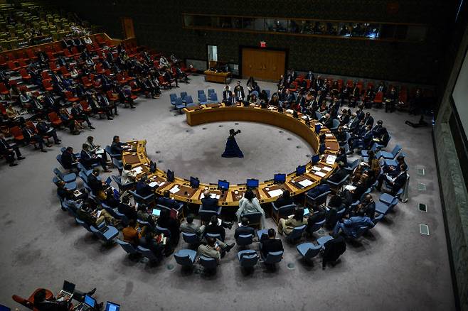 유엔 안보리 회의. (사진=AFP)