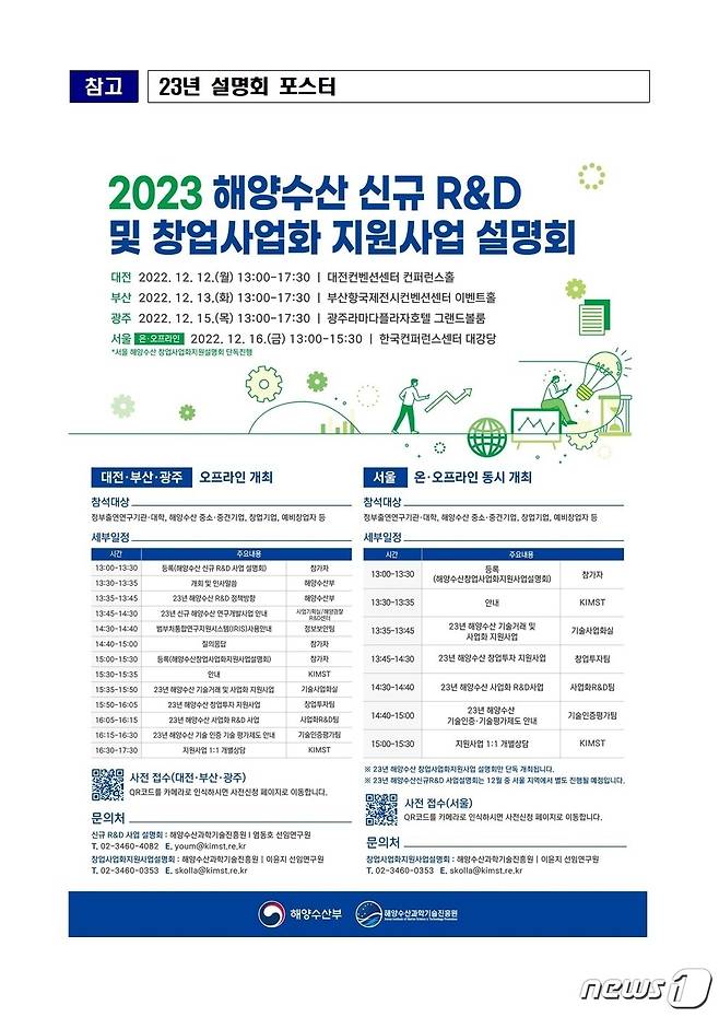 '2023년 해양수산 신규 R&D 및 창업사업화지원 사업설명회' ⓒ News1