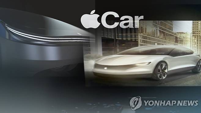 애플 자율 주행 전기차 (CG) [연합뉴스TV 제공]