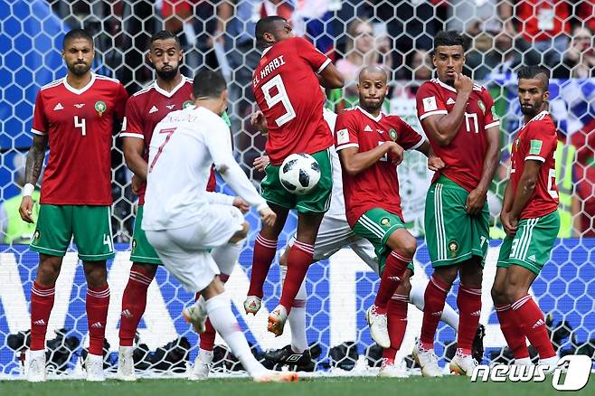 포르투갈은 2018 러시아 월드컵 조별리그에서 모로코를 1-0으로 이겼다. ⓒ AFP=뉴스1