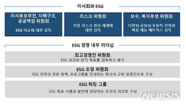 [서울=뉴시스]아메리칸익스프레스의 ESG 관련 이사회 운영 현황(사진=여신금융연구소 제공)2022.12.02 photo@newsis.com