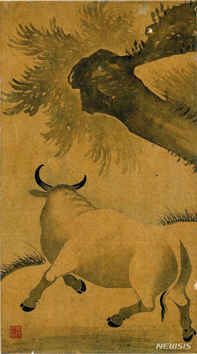 [서울=뉴시스] 김시, <황우도>, 16세기, 26.7×15㎝. (사진=서울대학교 박물관 제공) 2022.12.10. photo@newsis.com *재판매 및 DB 금지