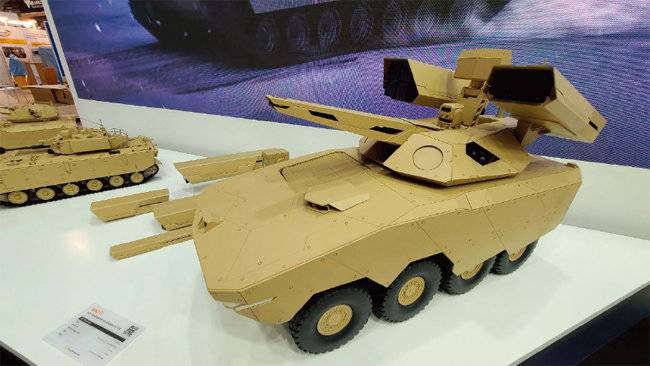 한화디펜스의 ‘비호-2’ 방공 시스템 모형. [한화디펜스 제공]