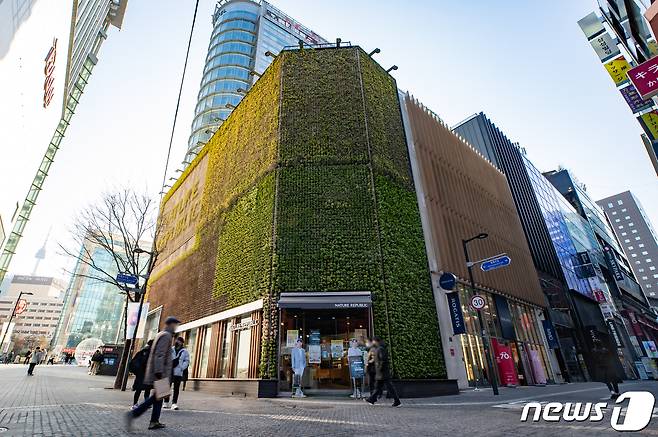 서울 중구 충무로1가에 위치한 명동 '네이처리퍼블릭' 부지. 뉴스1 자료사진 ⓒ News1 이재명 기자