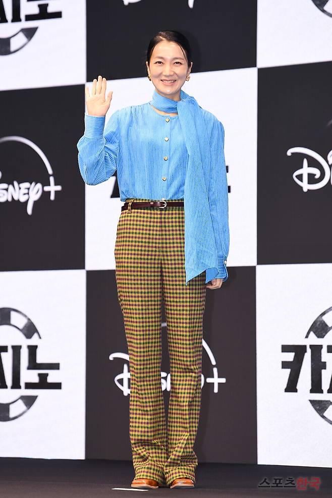 디즈니+의 오리지널 시리즈 '카지노' 제작발표회에 참석한 배우 김주령. ⓒ이혜영 기자 lhy@hankooki.com