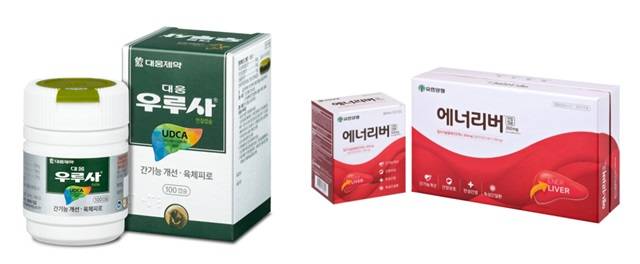 간 기능 보조제 대표 성분인 UDCA와 실리마린은 효능·효과가 다르다. 상황에 따라 적절한 선택이 필요하다. /대웅제약, 유한양행 제공