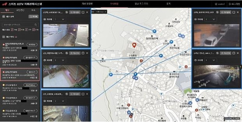 스마트 CCTV 지휘관제시스템 실행 화면 [부산소방재난본부 제공·재판매 및 DB 금지]