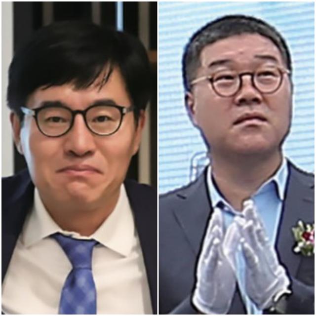 배상윤 KH그룹 회장(왼쪽)과 김성태 전 쌍방울그룹 회장(오른쪽)