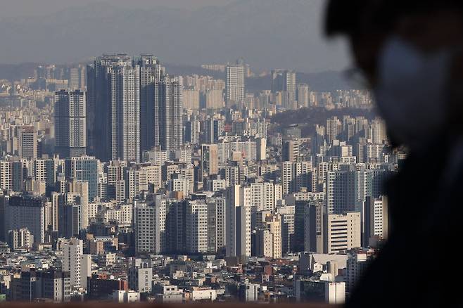 서울 남산에서 본 아파트. (사진=연합뉴스)