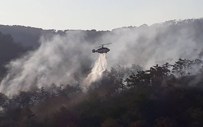 산불 진화 [울산시 제공. 재판매 및 DB 금지]