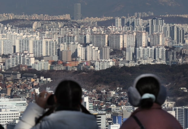 서울 남산에서 바라 본 아파트의 전경./사진=한국경제신문