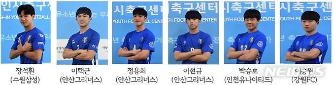 프로무대로 진출한 용인시축구센터 U18덕영팀 선수들