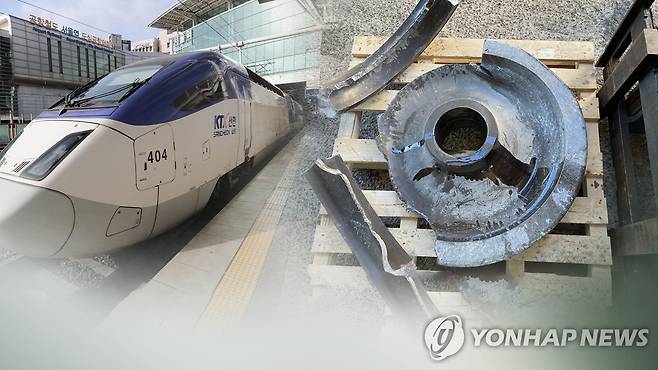 1월 KTX 탈선, 기준 경도 미달 바퀴 깨진 탓(CG) [연합뉴스TV 제공]