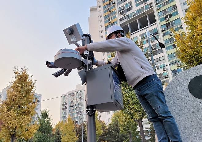 공공와이파이 설치 모습. (노원구 제공)