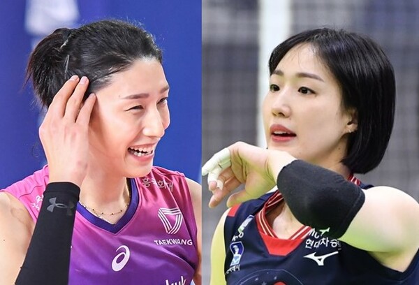 김연경(왼쪽)·황연주. ⓒKOVO