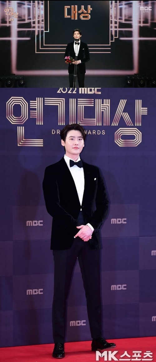 배우 이종석이 ‘2022 MBC 연기대상’에서 대상의 주인공이 됐다. 사진=김재현 MK스포츠 기자, ‘MBC 연예대상’ 방송 캡처