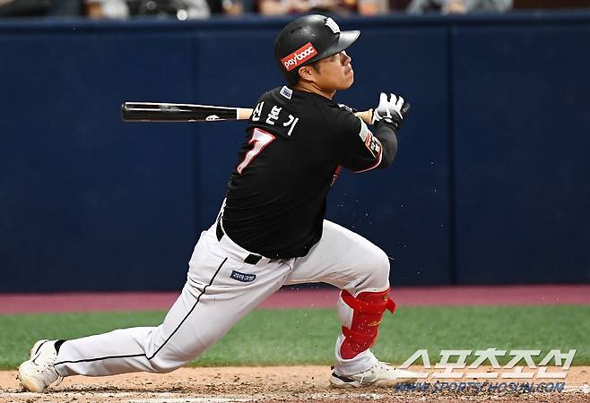 2022 KBO 준플레이오프 2차전 키움 히어로즈와 KT위즈의 경기가 17일 서울 고척스카이돔에서 열렸다. KT 신본기. 고척=박재만 기자 pjm@sportschosun.com/2022.10.17/