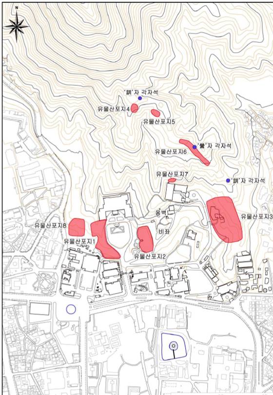 고려부터 근대에 이르는 기와와 도자기 등이 발견된 여덟 군데