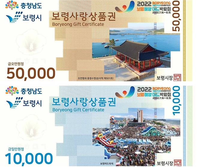 보령사랑 상품권 [보령시 제공. 재판매 및 DB 금지]