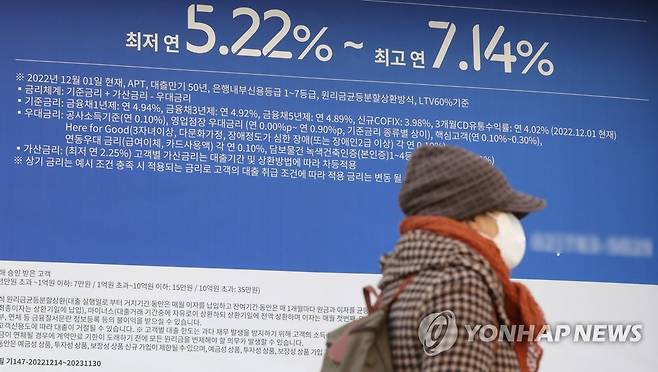 새해에도 대출 규제 완화…DSR 유지 (서울=연합뉴스) 강민지 기자 = 금융권 등에 따르면 새해에도 금융당국은 대출 규제 완화 기조를 이어가지만 총부채원리금상환비율(DSR) 규제만큼은 유지할 전망이다. 사진은 2일 서울의 한 은행 앞 대출 관련 현수막. 2023.1.2 mjkang@yna.co.kr