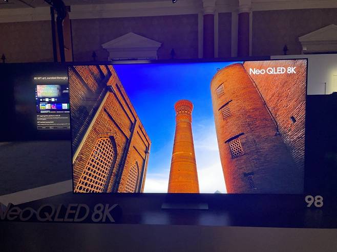 삼성전자의 Noe QLED 8K 98형/사진=한지연기자