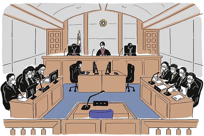 지난 12월5일과 12월19일 열린 3차, 4차 손준성 공판에서 검찰이 김웅 사건 종결 당시 참고인 진술을 왜곡하고, 고발 사주 보도 당일 증거인멸을 했다는 증언이 나왔다. ⓒ그림 못니