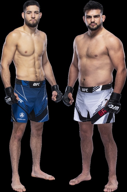 15일 미들급 메인카드에서 붙는 이마포르(왼쪽)와 가스텔럼(사진=UFC)