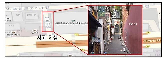 지난해 10월29일 이태원 참사가 발생한 골목 (경찰청 특별수사본부 제공)