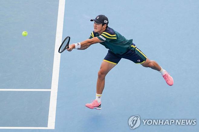 애들레이트 인터내셔널 2차 대회 결승 오른 권순우 [AFP=연합뉴스]