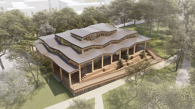 성북구 오동공원 도서관 조감도 / 자료제공 = 운생동건축사사무소