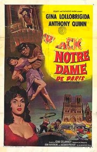 1956년에 개봉된 영화 ‘노트르담의 꼽추’ 홍보 포스터. 주인공 에스메랄다 역을 지나 롤로브리지다가 맡았다. /위키피디아