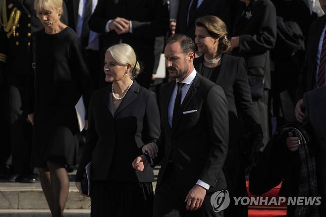 노르웨이의 호콘 왕세자와 메테마리트 왕세자빈 [AP=연합뉴스]