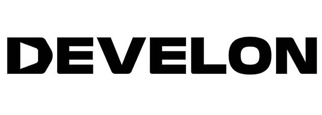 현대두산인프라코어의 신규 브랜드 ‘디벨론(DEVELON)’ 로고.
