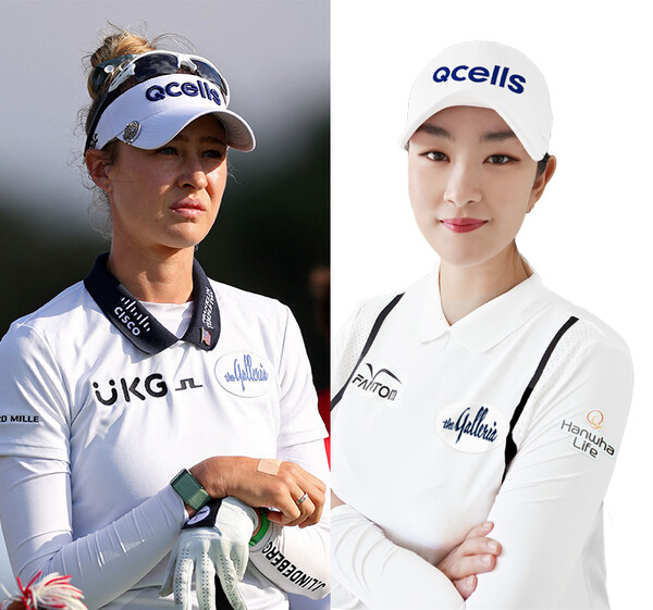 미국여자프로골프(LPGA) 투어 멤버 넬리 코다(사진제공=Getty Images_LPGA)와 김아림 프로(사진제공=한화큐셀골프단)