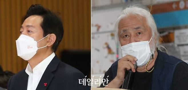 오세훈 서울시장과 박경석 전국장애인차별철폐연대 상임공동대표ⓒ데일리안 DB