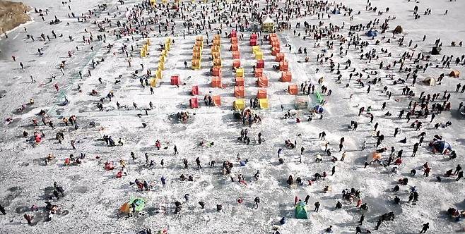 인제빙어축제장 모습. 인제군문화재단 제공