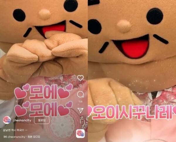 남 천안시가 21일 공식 인스타그램 계정에 올린 설 인사 영상. 사진=SNS 캡처