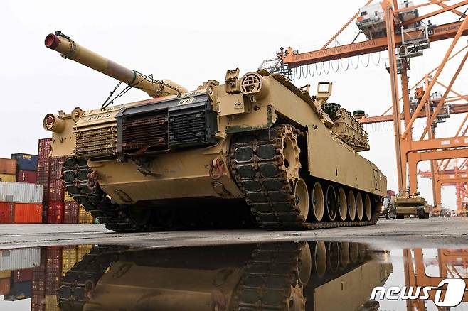 미국의 M1 에이브럼스 탱크. 22.12.03 ⓒ AFP=뉴스1 ⓒ News1 김예슬 기자