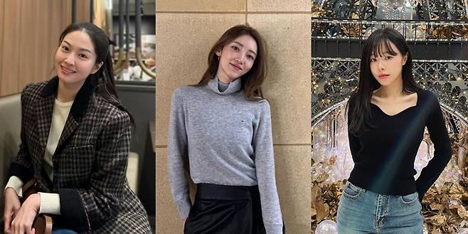 ▲ 전진 아내 류이서, 임창정 아내 서하얀, 박성광 아내 이솔이(왼쪽부터). 출처| 각 SNS