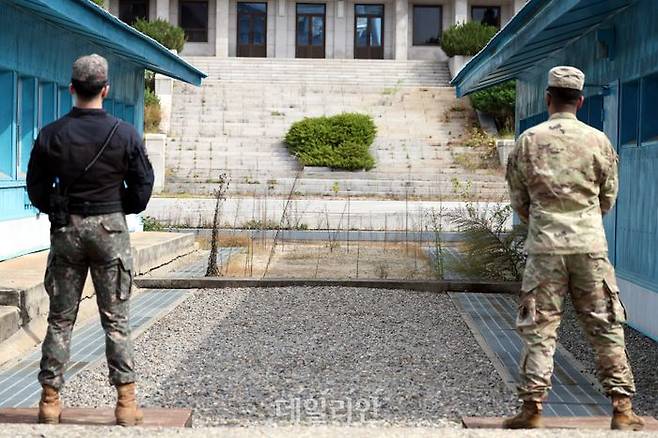 경기도 파주시 판문점에서 한국군과 주한미군이 근무를 서고 있다(자료사진). ⓒ사진공동취재단