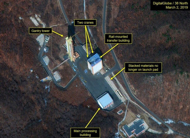 북한 동창리 미사일발사장. 38노스 디지털글로브 캡처