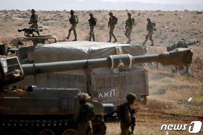 이스라엘군이 요르단 강 서안지구에서 군사훈련을 실시하고 있다. 2021.02.02. ⓒ 로이터=뉴스1 ⓒ News1 정윤영 기자
