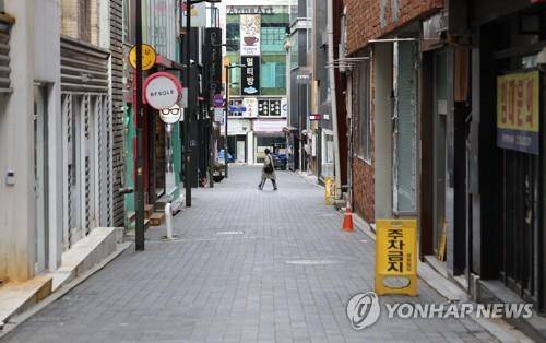 텅 빈 상점가 [연합뉴스 자료사진]