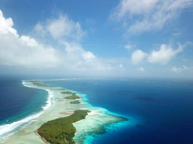 마셜제도의 마주로 환초 전경. 게티이미지뱅크