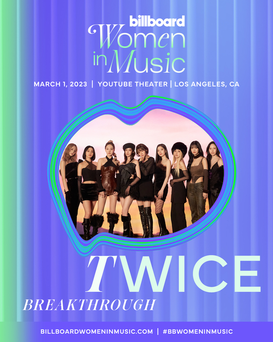 Girl group Twice to receive Women in Music Award by Billboard [JYP ENTERTAINMENT]