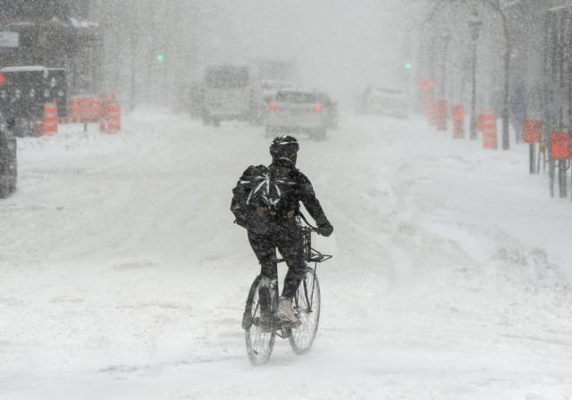 눈길 자전거. 사진은 기사와 직접적 관련이 없습니다. 뉴시스 자료사진